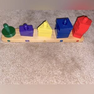 Melissa & Doug Wooden Stack and Sort Board